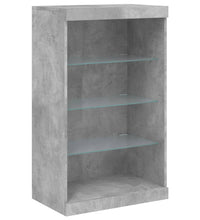 Sideboard mit LED-Leuchten Betongrau 60,5x37x100 cm