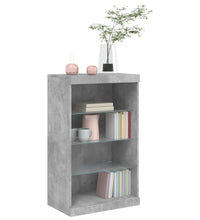 Sideboard mit LED-Leuchten Betongrau 60,5x37x100 cm