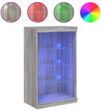 Sideboard mit LED-Leuchten Grau Sonoma 60,5x37x100 cm