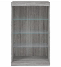 Sideboard mit LED-Leuchten Grau Sonoma 60,5x37x100 cm