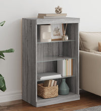 Sideboard mit LED-Leuchten Grau Sonoma 60,5x37x100 cm