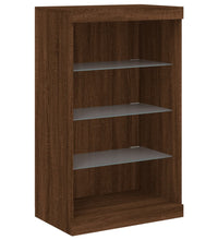 Sideboard mit LED-Leuchten Braun Eichen-Optik 60,5x37x100 cm