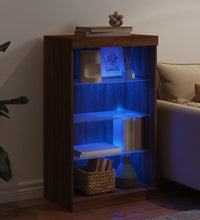 Sideboard mit LED-Leuchten Braun Eichen-Optik 60,5x37x100 cm