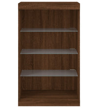 Sideboard mit LED-Leuchten Braun Eichen-Optik 60,5x37x100 cm