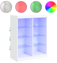 Sideboard mit LED-Leuchten Weiß 81x37x100 cm
