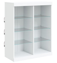 Sideboard mit LED-Leuchten Weiß 81x37x100 cm