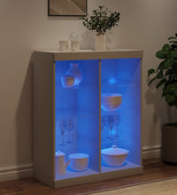 Sideboard mit LED-Leuchten Weiß 81x37x100 cm