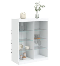 Sideboard mit LED-Leuchten Weiß 81x37x100 cm