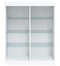 Sideboard mit LED-Leuchten Weiß 81x37x100 cm