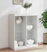 Sideboard mit LED-Leuchten Weiß 81x37x100 cm