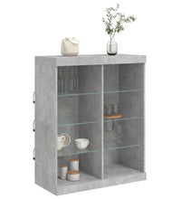 Sideboard mit LED-Leuchten Betongrau 81x37x100 cm