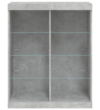 Sideboard mit LED-Leuchten Betongrau 81x37x100 cm