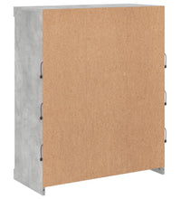 Sideboard mit LED-Leuchten Betongrau 81x37x100 cm