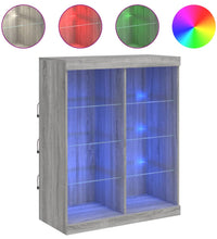 Sideboard mit LED-Leuchten Grau Sonoma 81x37x100 cm