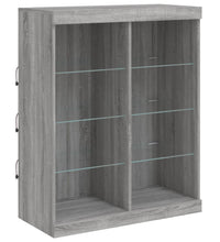 Sideboard mit LED-Leuchten Grau Sonoma 81x37x100 cm