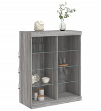 Sideboard mit LED-Leuchten Grau Sonoma 81x37x100 cm