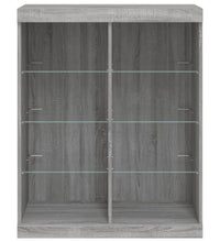 Sideboard mit LED-Leuchten Grau Sonoma 81x37x100 cm