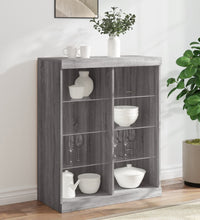 Sideboard mit LED-Leuchten Grau Sonoma 81x37x100 cm