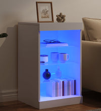 Sideboard mit LED-Leuchten Weiß 41x37x67 cm