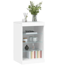 Sideboard mit LED-Leuchten Weiß 41x37x67 cm