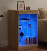 Sideboard mit LED-Leuchten Sonoma-Eiche 41x37x67 cm