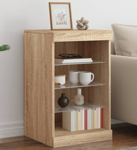 Sideboard mit LED-Leuchten Sonoma-Eiche 41x37x67 cm