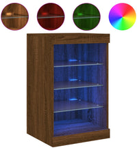 Sideboard mit LED-Leuchten Braun Eichen-Optik 41x37x67 cm