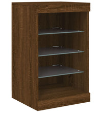 Sideboard mit LED-Leuchten Braun Eichen-Optik 41x37x67 cm