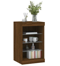 Sideboard mit LED-Leuchten Braun Eichen-Optik 41x37x67 cm