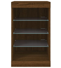 Sideboard mit LED-Leuchten Braun Eichen-Optik 41x37x67 cm