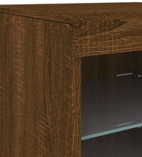Sideboard mit LED-Leuchten Braun Eichen-Optik 41x37x67 cm