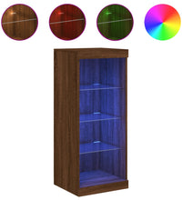 Sideboard mit LED-Leuchten Braun Eichen-Optik 41x37x100 cm