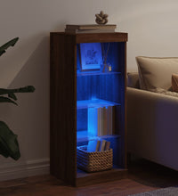 Sideboard mit LED-Leuchten Braun Eichen-Optik 41x37x100 cm