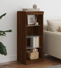 Sideboard mit LED-Leuchten Braun Eichen-Optik 41x37x100 cm