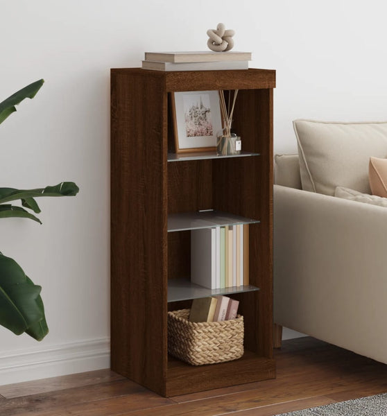 Sideboard mit LED-Leuchten Braun Eichen-Optik 41x37x100 cm