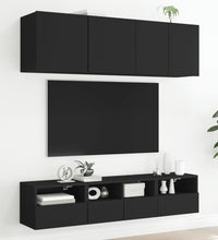 TV-Wandschrank Schwarz 40x30x30 cm Holzwerkstoff