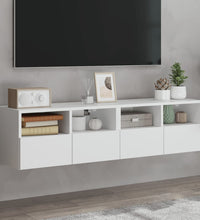 TV-Wandschränke 2 Stk. Weiß 60x30x30 cm Holzwerkstoff