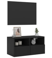 TV-Wandschrank Schwarz 60x30x30 cm Holzwerkstoff