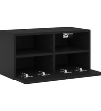 TV-Wandschrank Schwarz 60x30x30 cm Holzwerkstoff