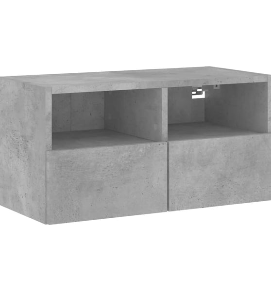 TV-Wandschrank Betongrau 60x30x30 cm Holzwerkstoff