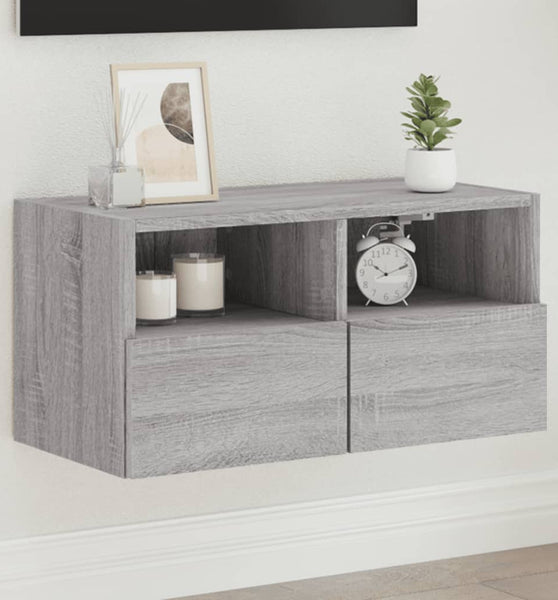 TV-Wandschrank Grau Sonoma 60x30x30 cm Holzwerkstoff