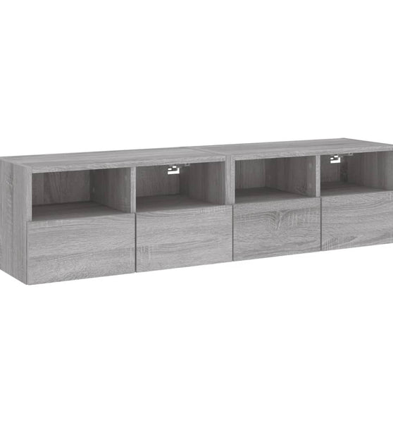 TV-Wandschränke 2 Stk. Grau Sonoma 60x30x30 cm Holzwerkstoff