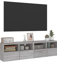 TV-Wandschränke 2 Stk. Grau Sonoma 60x30x30 cm Holzwerkstoff