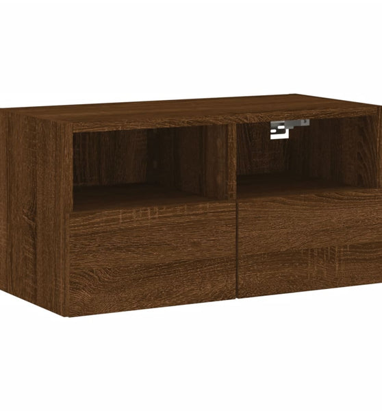 TV-Wandschrank Braun Eiche-Optik 60x30x30 cm Holzwerkstoff