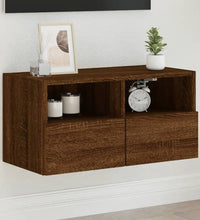 TV-Wandschrank Braun Eiche-Optik 60x30x30 cm Holzwerkstoff