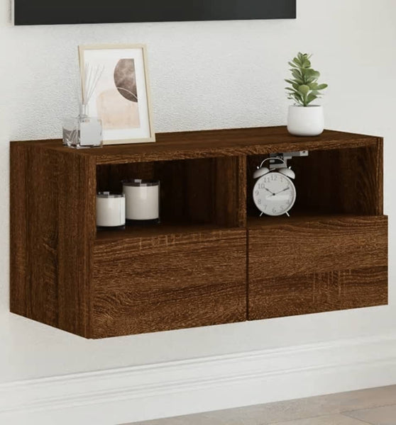 TV-Wandschrank Braun Eiche-Optik 60x30x30 cm Holzwerkstoff