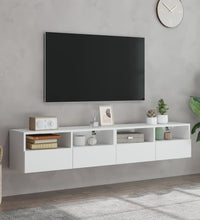 TV-Wandschränke 2 Stk. Weiß 80x30x30 cm Holzwerkstoff