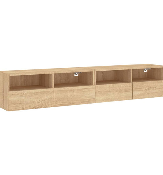 TV-Wandschränke 2 Stk. Sonoma-Eiche 80x30x30 cm Holzwerkstoff