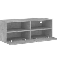 TV-Wandschrank Betongrau 80x30x30 cm Holzwerkstoff