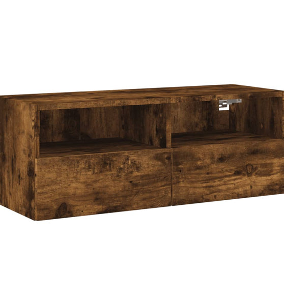 TV-Wandschrank Räuchereiche 80x30x30 cm Holzwerkstoff